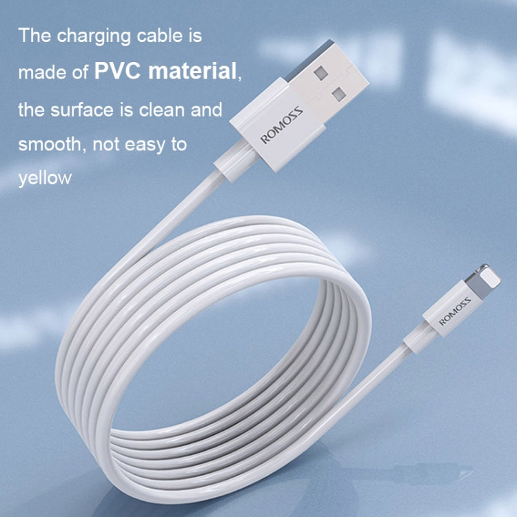 ROMOSS CB12 2.4A Mobile Phone USB Charging Data Cable for iPhone, Length: 2m - Normal Style Cable by ROMOSS | Online Shopping South Africa | PMC Jewellery | Buy Now Pay Later Mobicred