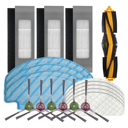 Roller Brush + Filter + Side Brush + Rag Set For Ecovacs OZMO T8/T9/N8Pro(Set) - For ECOVACS Accessories by PMC Jewellery | Online Shopping South Africa | PMC Jewellery | Buy Now Pay Later Mobicred