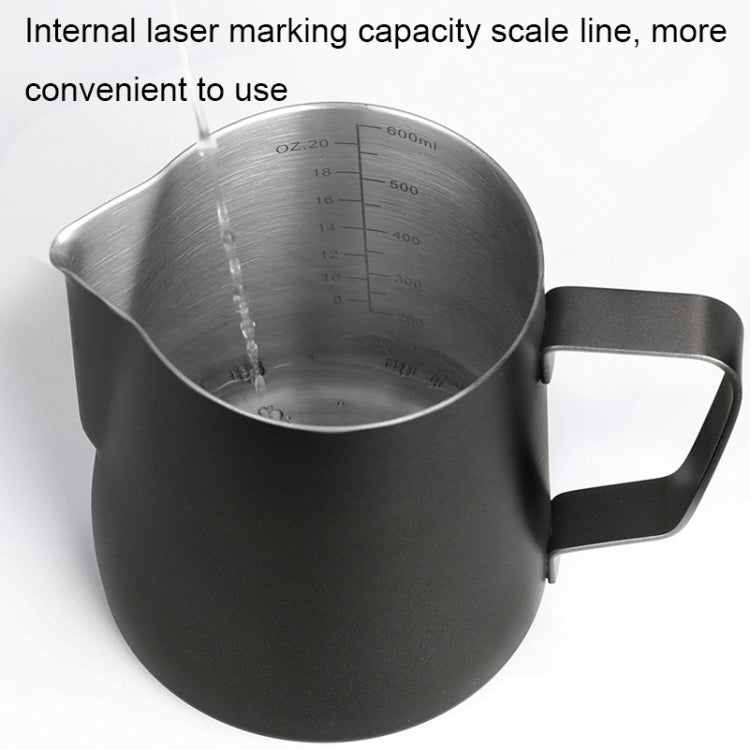 304 Stainless Steel Coffee Pot with Scale, Spec: 350ml (Black Beak) - free shipping - PMC TechLife - Order now!