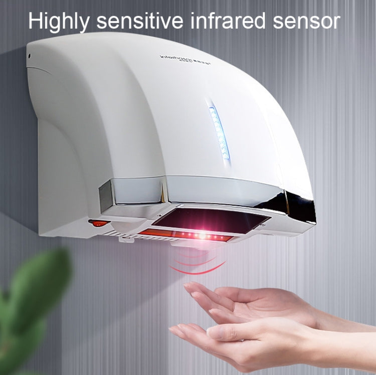 Interhasa  220V 1800W Hot and Cold Switching Electric Hand Dryer,Model: A1002 White,CN Plug - free shipping - PMC TechLife - Order now!