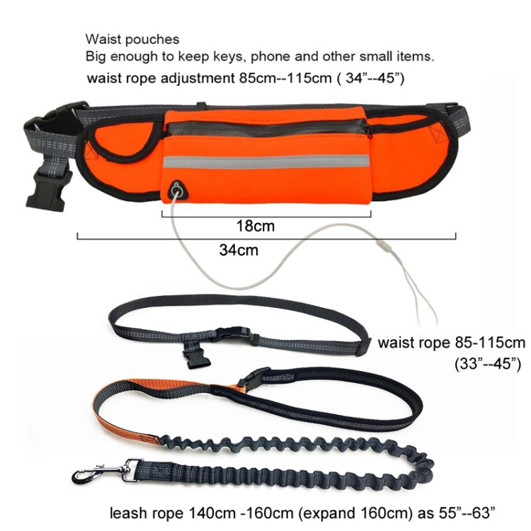 Pet Run Traction Rope Portable Waist Bag(Blue) - Leashes & Chest Strap by PMC TechLife | Online Shopping South Africa | PMC TechLife | Buy Now Pay Later Mobicred