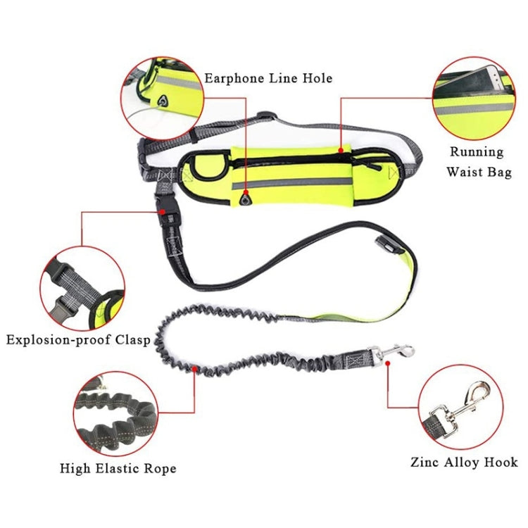 Pet Run Traction Rope Portable Waist Bag(Black) - Leashes & Chest Strap by PMC TechLife | Online Shopping South Africa | PMC TechLife | Buy Now Pay Later Mobicred