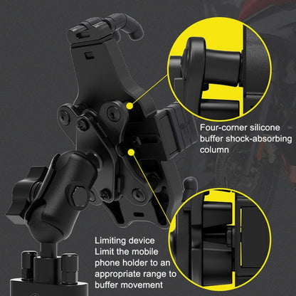 SMNU SM047 Motorcycle Shock Absorption Riding Anti-Shake Bracket(U-type Handle Installation) - Holder by SMNU | Online Shopping South Africa | PMC Jewellery | Buy Now Pay Later Mobicred