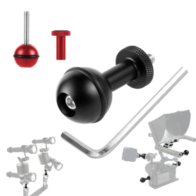 Ball Head Adapter Adjustable Screw Fixed Mount  Camera Underwater Diving Photography Lights Bracket(1/4 Inch Red) - Connection Mount by PMC TechLife | Online Shopping South Africa | PMC TechLife | Buy Now Pay Later Mobicred