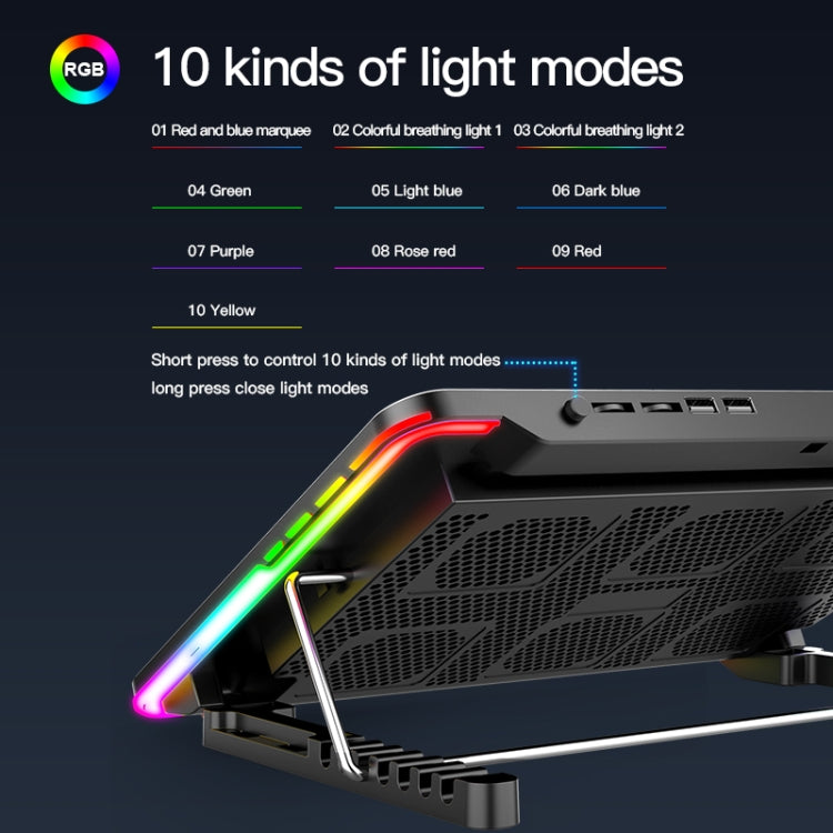 CoolCold F5  Laptop Radiator Bracket Office Desk Adjustable Laptop Cooler,Style: Fantasy Edition - free shipping - PMC Jewellery - Order now!