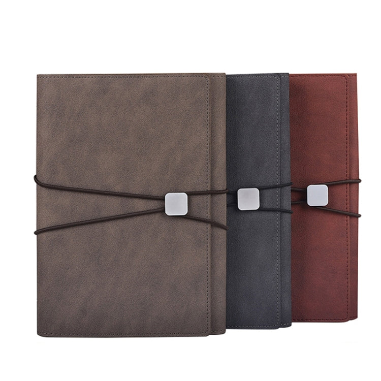 A5 Business Loose-leaf Notebook Office Stationery Leather PU Notepad(Light Coffee) - Notebooks by PMc TechLife | Online Shopping South Africa | PMc TechLife | Buy Now Pay Later Mobicred