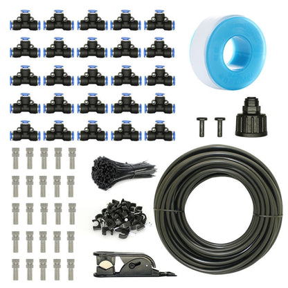 Low Pressure Spray DIY Kit Outdoor Cooling Atomization System, Specification: 23m 25 Heads(Black) - Watering & Irrigation by PMC Jewellery | Online Shopping South Africa | PMC Jewellery