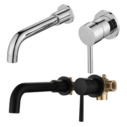 In-wall Hidden Concealed Faucet Hot and Cold Copper Mixing Valve, Specification: Silver Split - Faucets & Accessories by PMC Jewellery | Online Shopping South Africa | PMC Jewellery | Buy Now Pay Later Mobicred