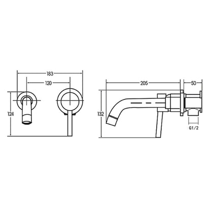 In-wall Hidden Concealed Faucet Hot and Cold Copper Mixing Valve, Specification: Silver Split - Faucets & Accessories by PMC Jewellery | Online Shopping South Africa | PMC Jewellery | Buy Now Pay Later Mobicred