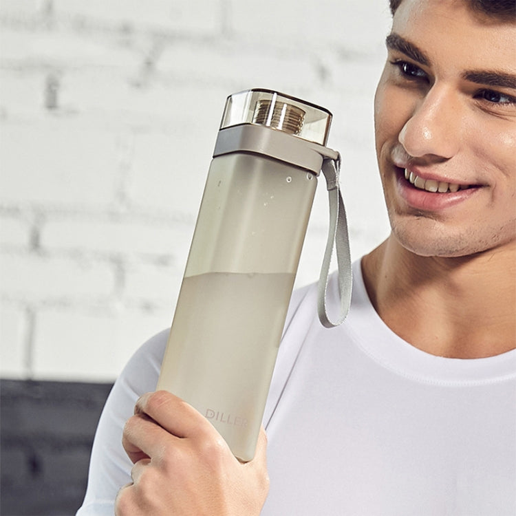 Diller D8646 Square Shape Fitness Leakproof Water Bottle, Capacity: 400ml(Green) - Kettles by Diller | Online Shopping South Africa | PMC TechLife | Buy Now Pay Later Mobicred