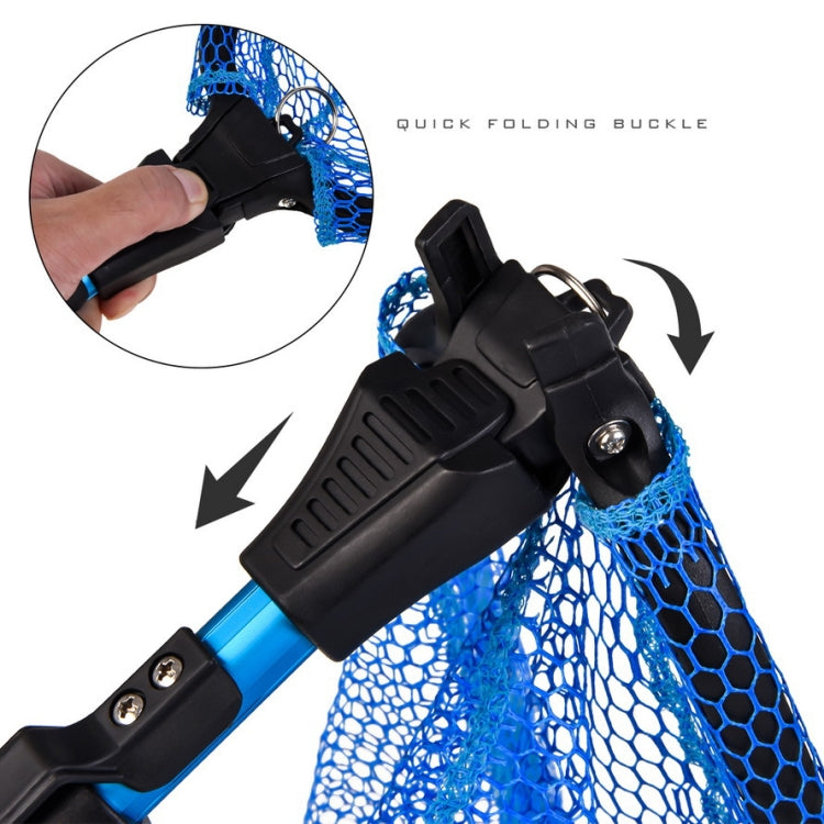 LEO 28109 Triangle 2 Section Extended Aluminum Alloy Fish Net(Blue) - Fishing Net by LEO | Online Shopping South Africa | PMC Jewellery