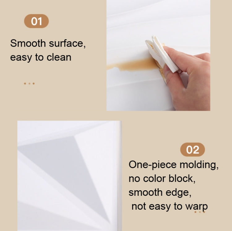 PVC Material Stereo 3D Shooting Background Board Photo Props,50 X 50cm(D081 Waves White) - Other by PMC TechLife | Online Shopping South Africa | PMC TechLife | Buy Now Pay Later Mobicred