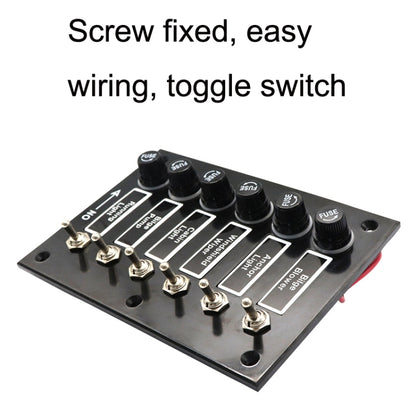 6 Groups Shake Switch AOS3045 Switch Panel Marine Retrofit Each With Independent Fuse Protection - Car Switches by PMC Jewellery | Online Shopping South Africa | PMC Jewellery | Buy Now Pay Later Mobicred