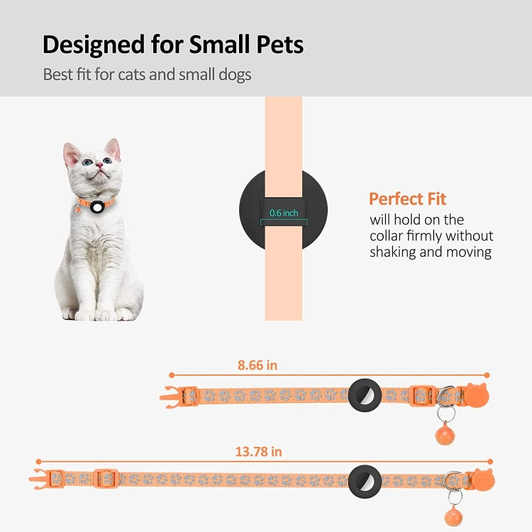 Pet Cat Reflective Collar with Bell for Airtag Tracker(Light Green) - Pet Series by PMC TechLife | Online Shopping South Africa | PMC TechLife