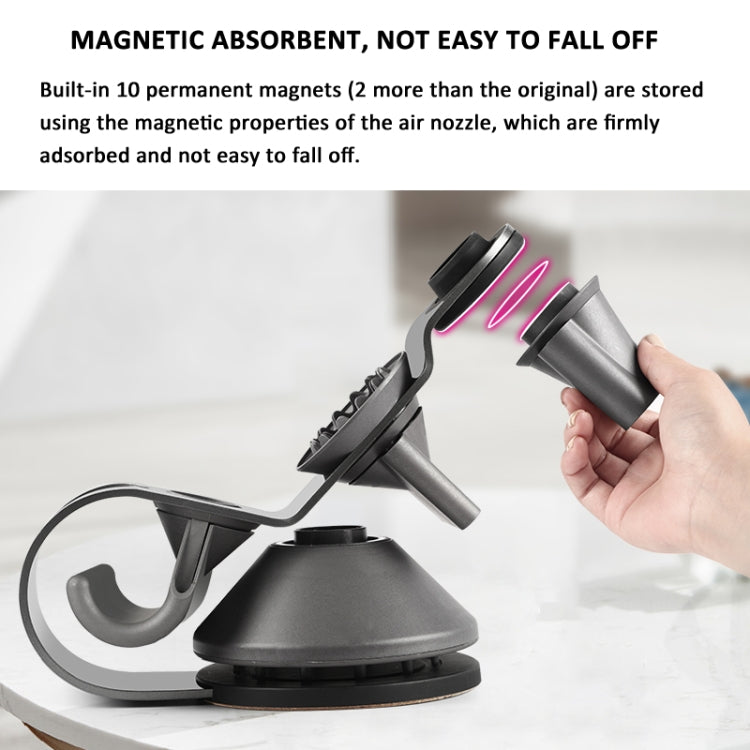 For Dyson Supersonic Hair Dryer Stand Holder With Cable Storage Function(Black Nickel) - Hair Dryers & Accessories by PMC Jewellery | Online Shopping South Africa | PMC Jewellery