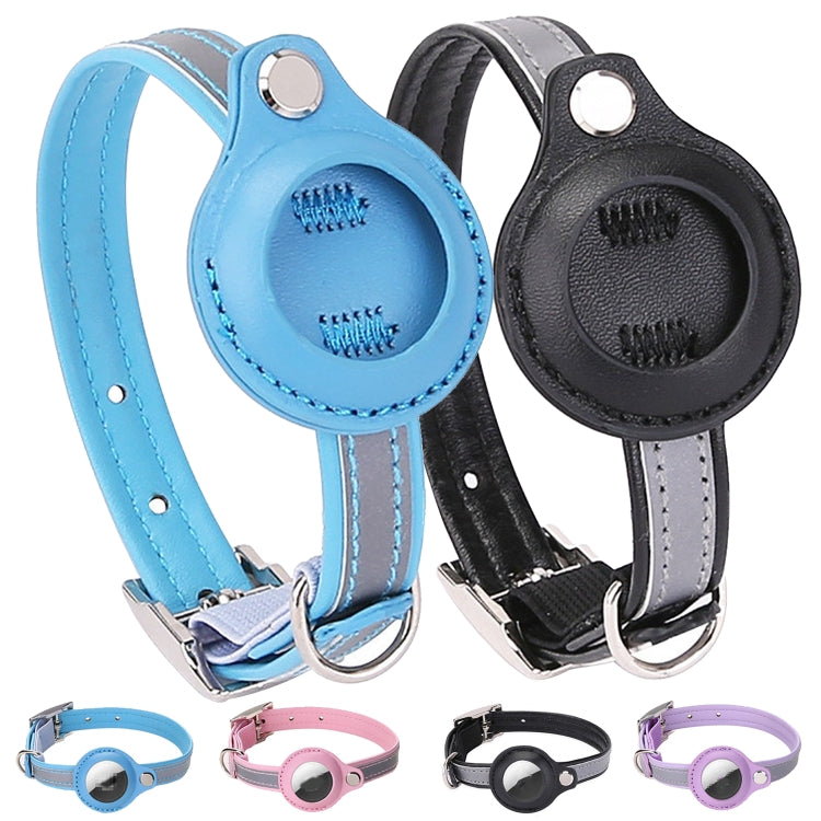 For Airtag Tracker Protective Cover Pet PU Collar, Specification: M(Pink) - Pet Series by PMC TechLife | Online Shopping South Africa | PMC TechLife