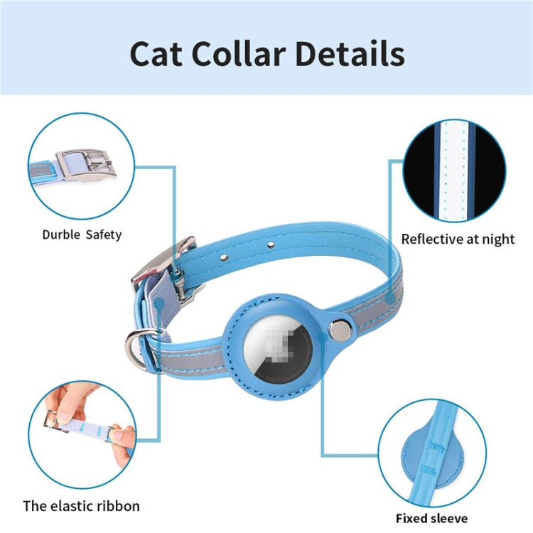 For Airtag Tracker Protective Cover Pet PU Collar, Specification: M(Black) - Pet Series by PMC TechLife | Online Shopping South Africa | PMC TechLife