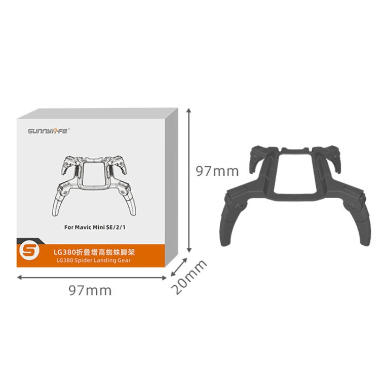 Sunnylife LG380 Heightening Spider Tripod Folding Drop Protection Bracket For DJI Mini 2 / SE(Grey) - Holder Series by Sunnylife | Online Shopping South Africa | PMC Jewellery | Buy Now Pay Later Mobicred