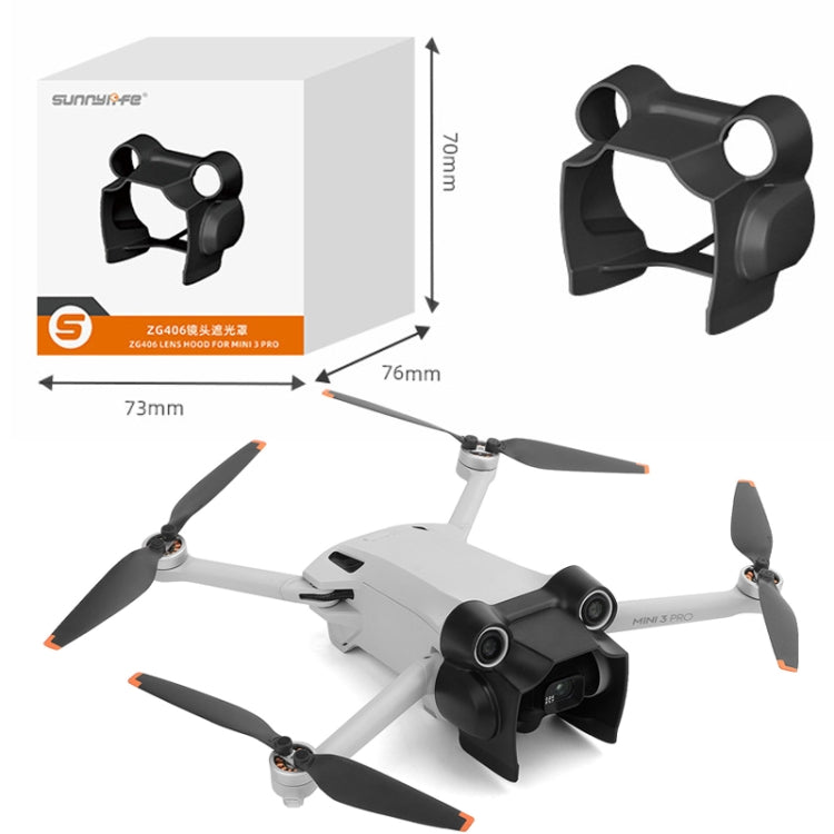 Sunnylife MM3-ZG406 Lens Hood Gimbal Protection Anti-Glare Sunshade Cover For DJI Mini3 Pro(Black) - Other by Sunnylife | Online Shopping South Africa | PMC TechLife | Buy Now Pay Later Mobicred