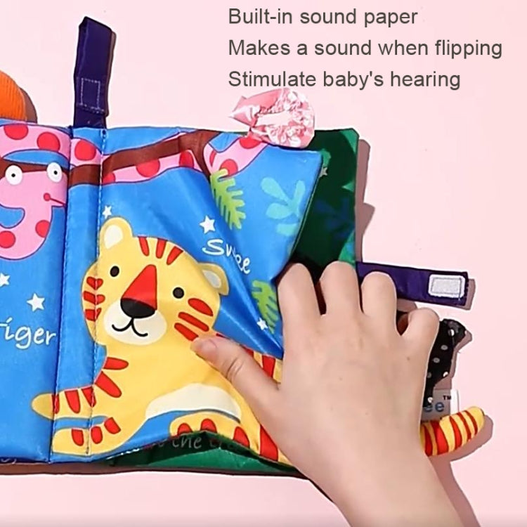 Tail Cloth Book Baby Enlightenment 3D Early Education Cloth Book(Jungle) - Early Education Toys by PMC Jewellery | Online Shopping South Africa | PMC Jewellery