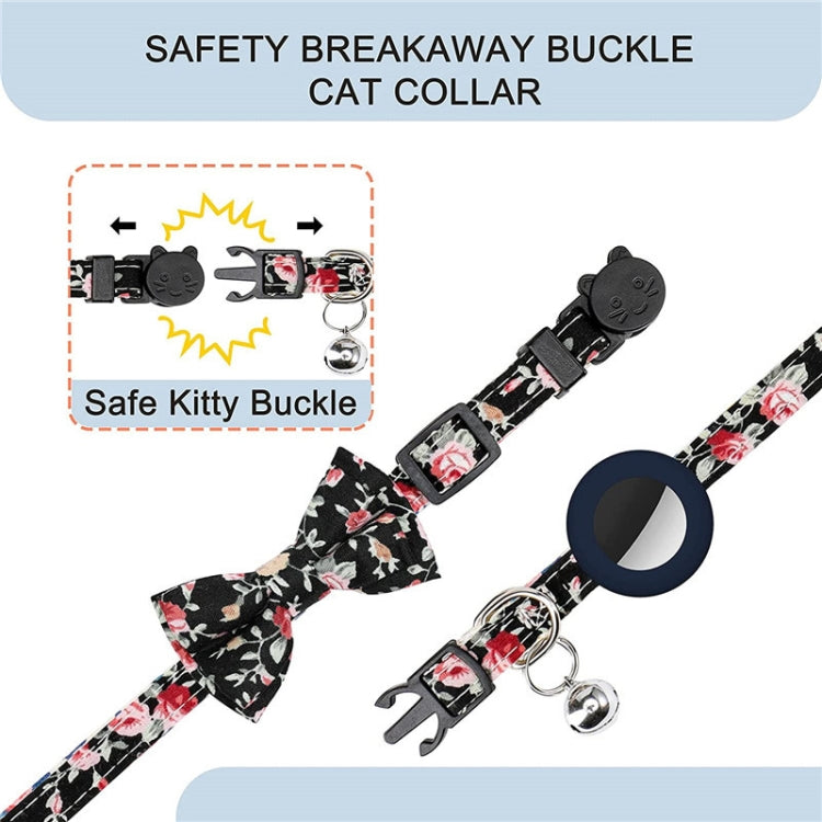 Anti-Lost Printed Bow Pet Collar with Bell for AirTag(Pink) - Pet Series by PMC TechLife | Online Shopping South Africa | PMC TechLife