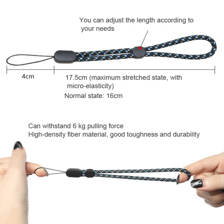 10 PCS Adjustable Mobile Phone Lanyard Short Type Lanyard Wrist Anti-lost Lanyard(Jacquard Blue) - Lanyards & Wrist Straps by PMC TechLife | Online Shopping South Africa | PMC TechLife