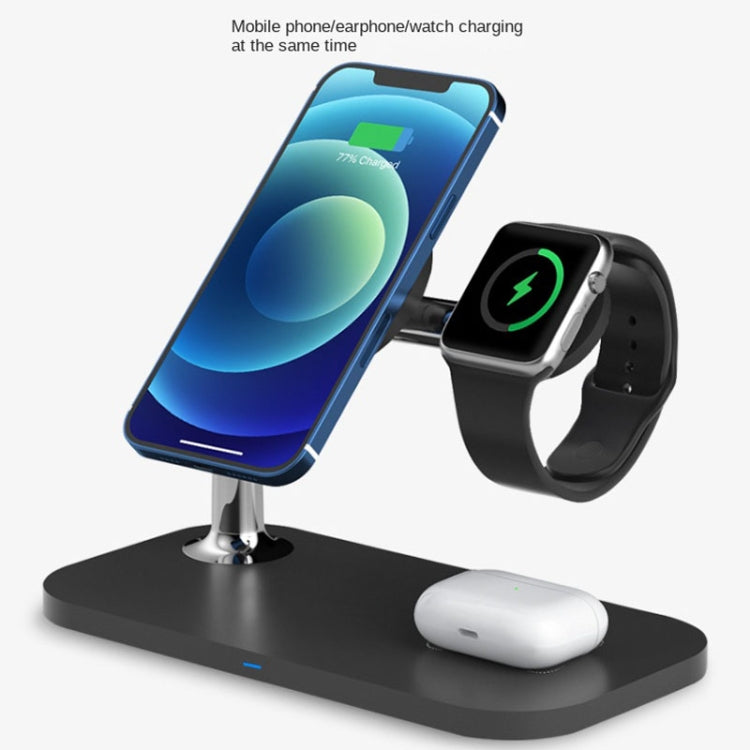 3 In 1 Magnetic Wireless Charger For iPhone12/13&iWatch&AirPods(Black) - Multifunction Charger by PMC Jewellery | Online Shopping South Africa | PMC Jewellery