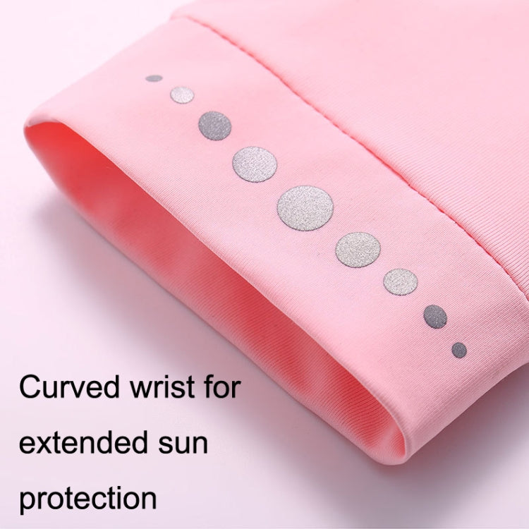 1 Pair XC-14 Riding Driving Sunscreen Anti-UV Fingerless Ice Silk Gloves, Style: Line (Pink) - Safety Gloves by PMC TechLife | Online Shopping South Africa | PMC TechLife | Buy Now Pay Later Mobicred