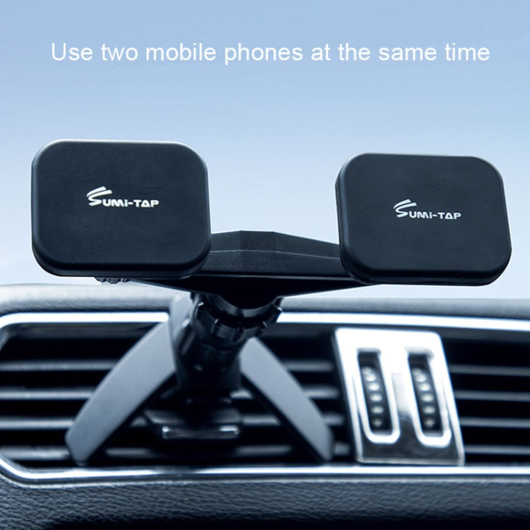 SUMITAP STH-S44Y Car Mobile Phone Double Head Magnetic Stand(Black) - Car Holders by SUMITAP | Online Shopping South Africa | PMC Jewellery | Buy Now Pay Later Mobicred