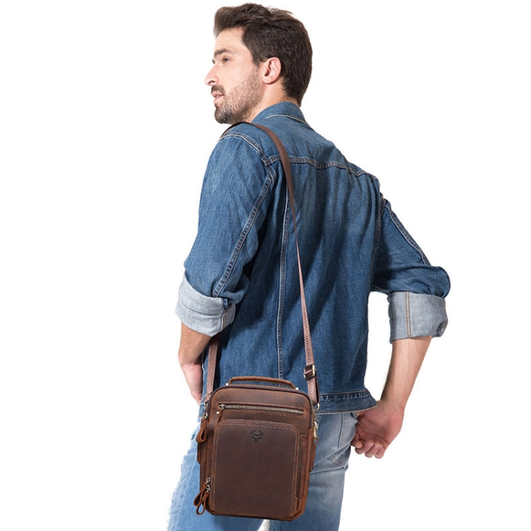 HUMERPAUL MH573 Men Shoulder Bag Leather Messengers Bag(Brown) - free shipping - PMC TechLife - Order now!