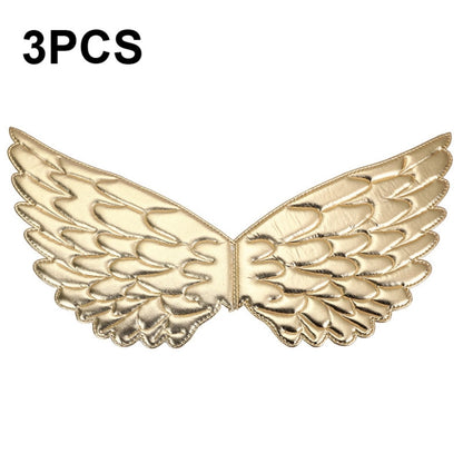 3 PCS Children Prom Dress Up Wings Elf Colorful Wings Party Costume Props(Gold) - Holiday Decorations by PMC Jewellery | Online Shopping South Africa | PMC Jewellery