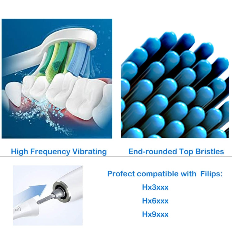 Toothbrush Head For Philips HX3/HX6/HX9 Series(Gum Care Pink) - Replacement Brush Heads by PMC TechLife | Online Shopping South Africa | PMC TechLife | Buy Now Pay Later Mobicred