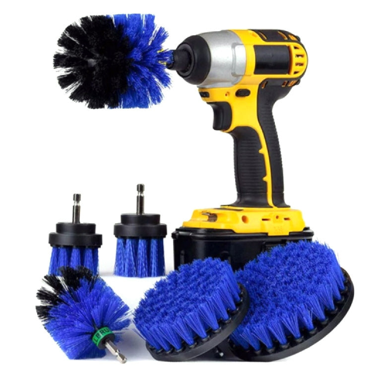 6 PCS / SetElectric Drill Head Car Tire Floor Crevice Cleaning Brush(Blue) - free shipping - PMC Jewellery - Order now!