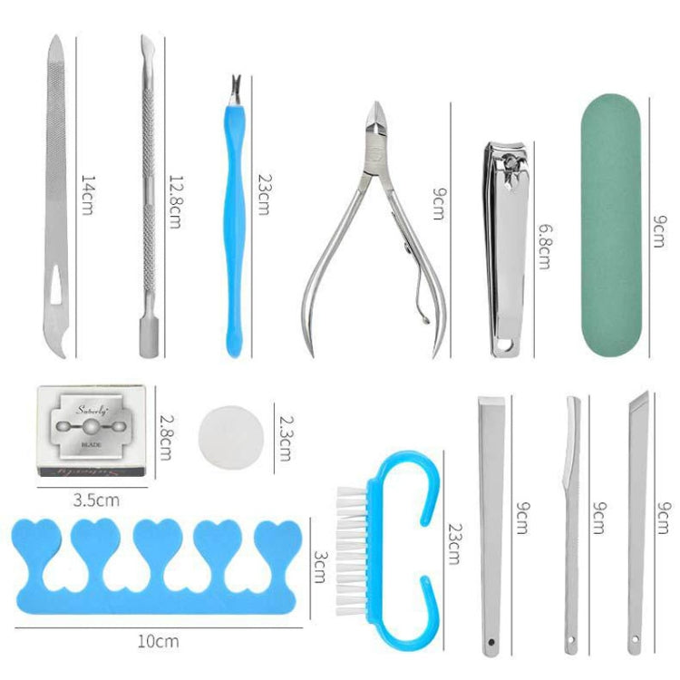 20 In 1 Foot File Grinding Exfoliating Manicure And Pedicure Kit(Yellow) - Grinding Tools & Accessories by PMC TechLife | Online Shopping South Africa | PMC TechLife | Buy Now Pay Later Mobicred