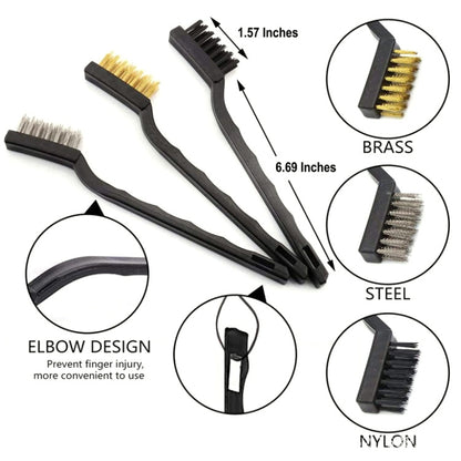 9 PCS / Set Car Interior Outlet Air Conditioning Brush Details Cleaning Brush(Black) - Car washing supplies by PMC Jewellery | Online Shopping South Africa | PMC Jewellery