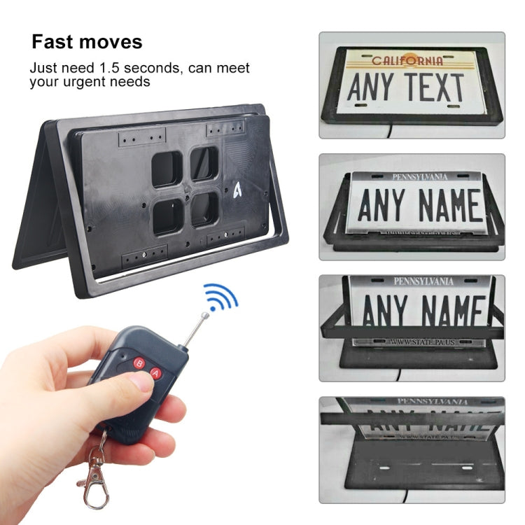 US Standard Car Flip Retractable License Plate Holder Hidden Shutter Cover License Plate Holder - License Plate Covers & Frames by PMC Jewellery | Online Shopping South Africa | PMC Jewellery | Buy Now Pay Later Mobicred