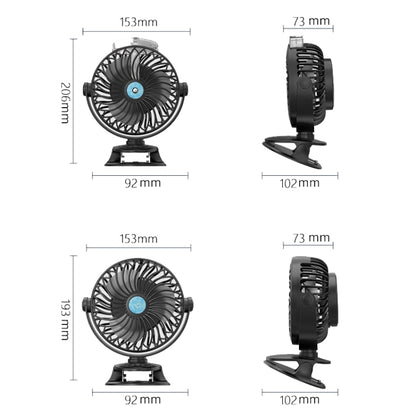 USB Charging Desktop Clip Style Cooling Fan, Spec: Spray (Blue) - Electric Fans by PMC Jewellery | Online Shopping South Africa | PMC Jewellery | Buy Now Pay Later Mobicred