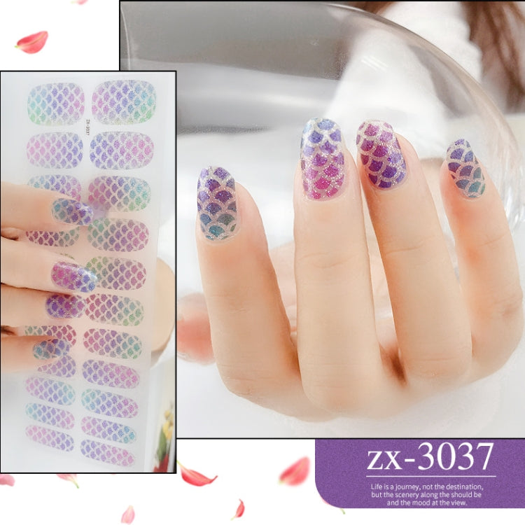 22 Fingers Shiny Onion Powder Starry Waterproof Nail Sticker(ZX-3037) - free shipping - PMC Jewellery - Order now!
