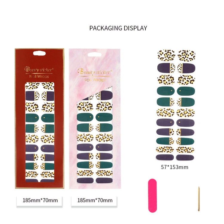 22 Fingers Shiny Onion Powder Starry Waterproof Nail Sticker(ZX-3029) - Nail Stickers by PMC Jewellery | Online Shopping South Africa | PMC Jewellery | Buy Now Pay Later Mobicred