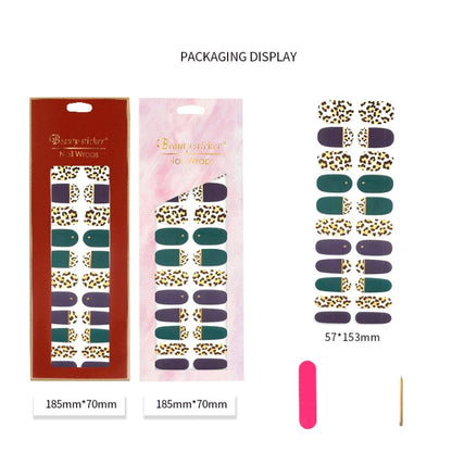 22 Fingers Shiny Onion Powder Starry Waterproof Nail Sticker(ZX-3023) - Nail Stickers by PMC Jewellery | Online Shopping South Africa | PMC Jewellery | Buy Now Pay Later Mobicred