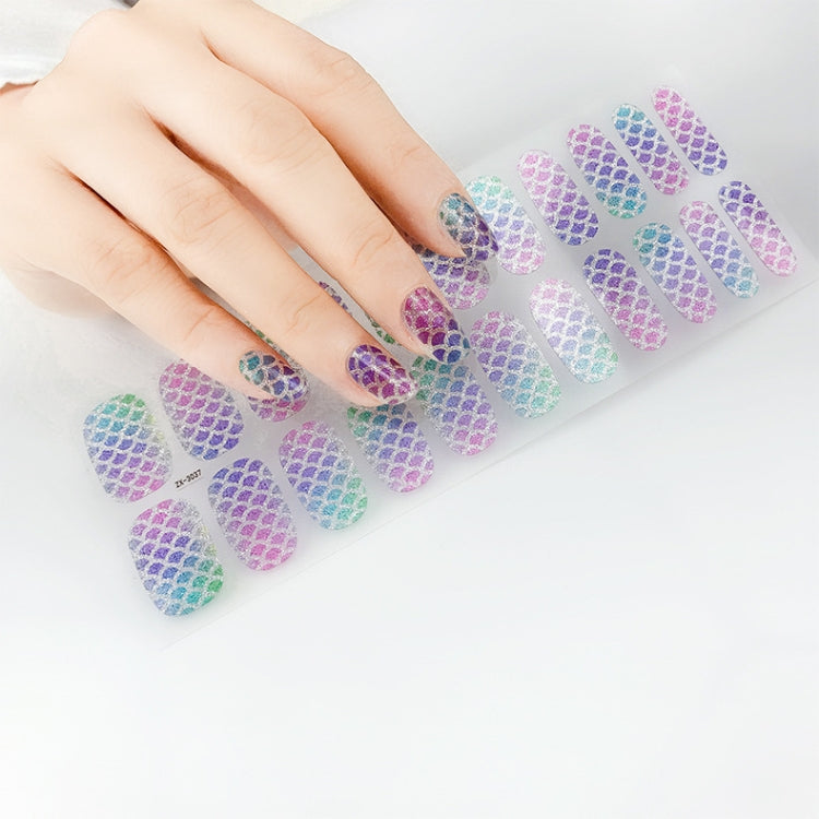 22 Fingers Shiny Onion Powder Starry Waterproof Nail Sticker(ZX-3023) - Nail Stickers by PMC Jewellery | Online Shopping South Africa | PMC Jewellery | Buy Now Pay Later Mobicred