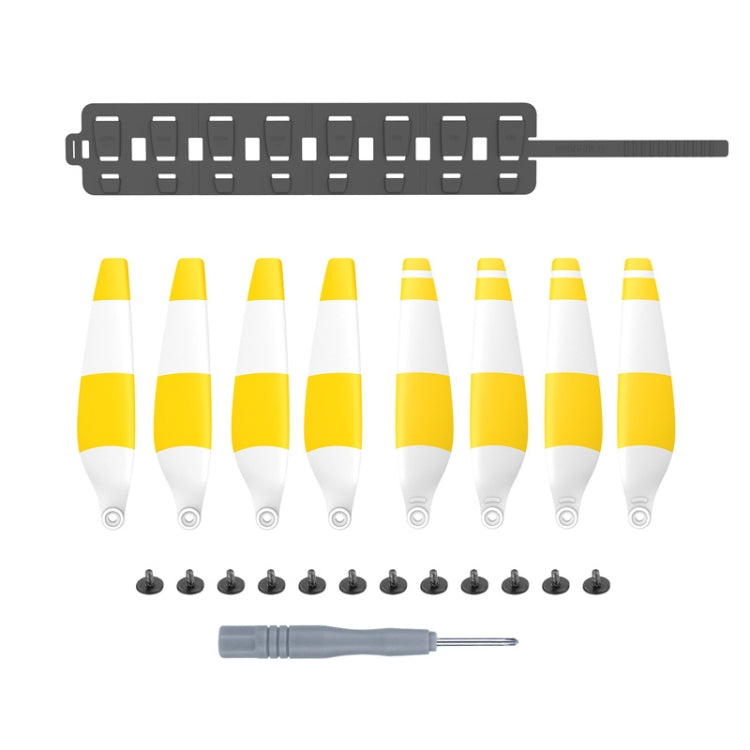 Sunnylife MM3-SN443 For Mini 3 Pro Propeller Blades + Silicone Folding Storage Bag(Yellow Strip+Gray Bag) - DIY Propeller by Sunnylife | Online Shopping South Africa | PMC TechLife | Buy Now Pay Later Mobicred