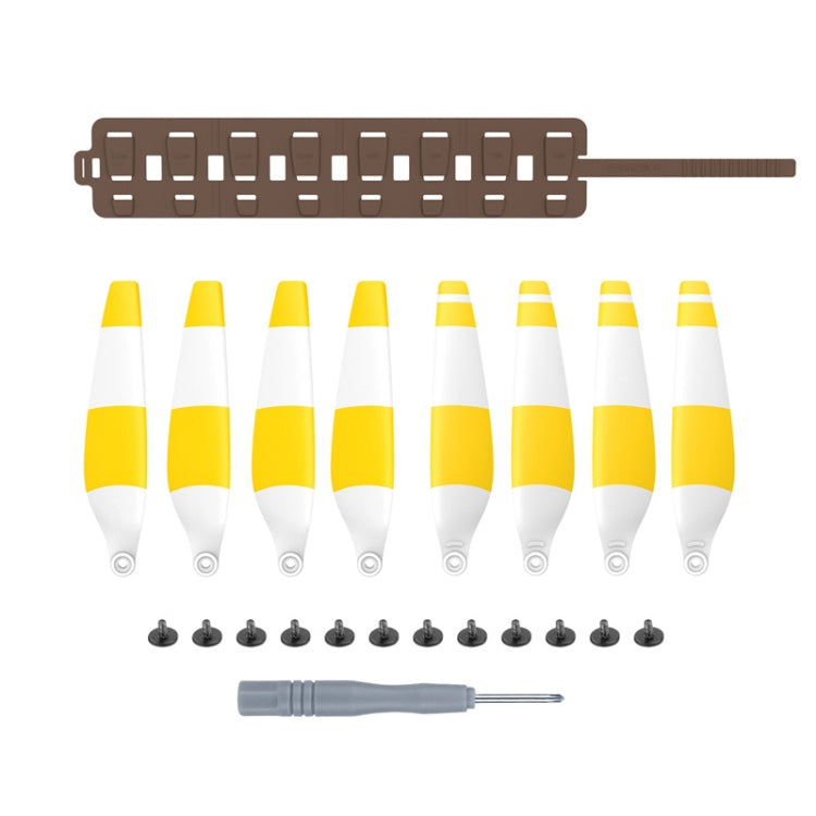 Sunnylife MM3-SN443 For Mini 3 Pro Propeller Blades + Silicone Folding Storage Bag(Yellow Strip+Brown Bag) - DIY Propeller by Sunnylife | Online Shopping South Africa | PMC TechLife | Buy Now Pay Later Mobicred