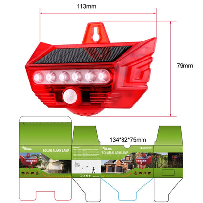 RC-710 Solar Burglar Alarm Light Remote Control Human Body Induction Drive(Red) - Solar Lights by PMC Jewellery | Online Shopping South Africa | PMC Jewellery