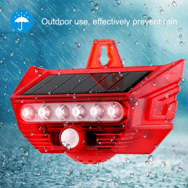 RC-710 Solar Burglar Alarm Light Remote Control Human Body Induction Drive(Red) - Solar Lights by PMC Jewellery | Online Shopping South Africa | PMC Jewellery