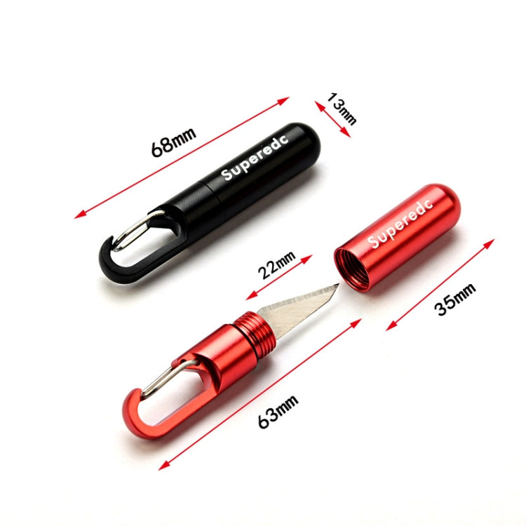 Keychain Pendant Small Knife Portable Art Cutting Knife(Aluminum Alloy Red) - Burin &Cutting Knife by PMc TechLife | Online Shopping South Africa | PMc TechLife | Buy Now Pay Later Mobicred