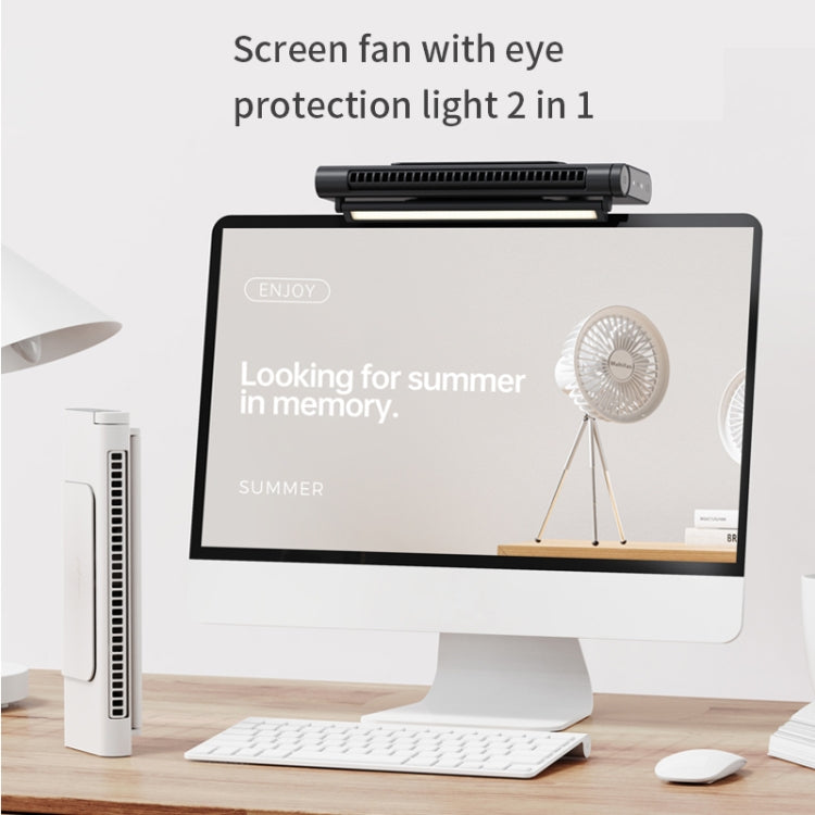 JXS-GP1 Computer Screen Bladeless Turbo Silent Fan With Eye Protection Light Function(White) - Electric Fans by PMC Jewellery | Online Shopping South Africa | PMC Jewellery | Buy Now Pay Later Mobicred