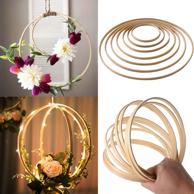 10 PCS Bamboo Circle Fan Frame Dream Catcher Making Circle Material, Size: 30cm(With 6mm Hole) - Arts & Crafts by PMC Jewellery | Online Shopping South Africa | PMC Jewellery