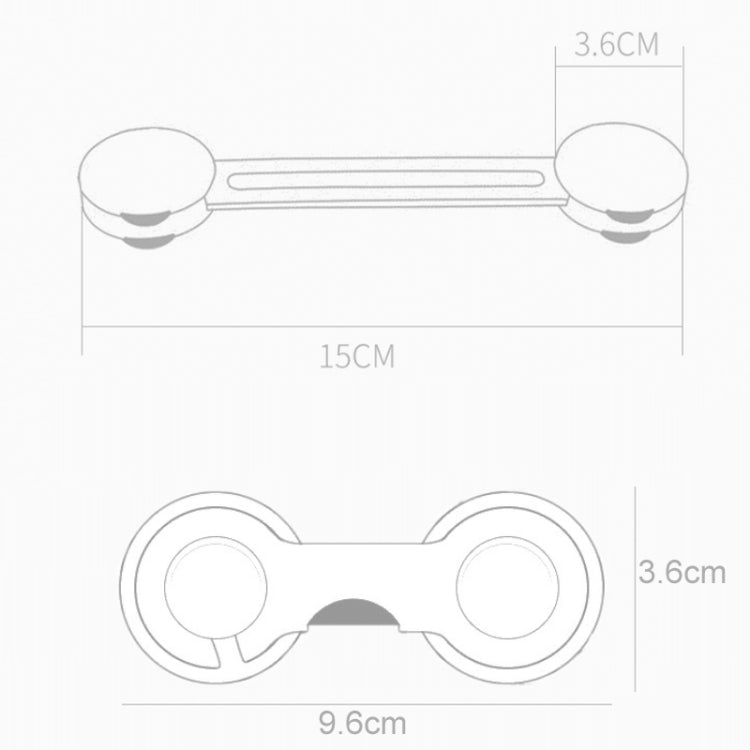 5 PCS Transparent +5 Pair Lock Children Drawer Anti-opening Cabinet Door Refrigerator Safety Lock - Safety Equipment by PMC Jewellery | Online Shopping South Africa | PMC Jewellery