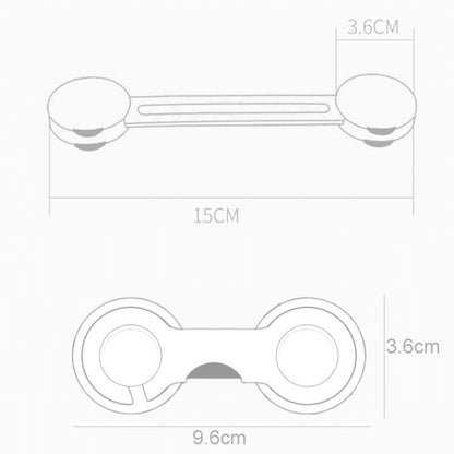 5 PCS Transparent +5 Pair Lock Children Drawer Anti-opening Cabinet Door Refrigerator Safety Lock - Safety Equipment by PMC Jewellery | Online Shopping South Africa | PMC Jewellery